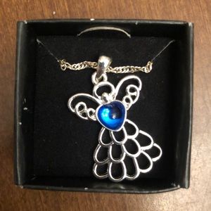 Avon September Birthstone Angel Necklace